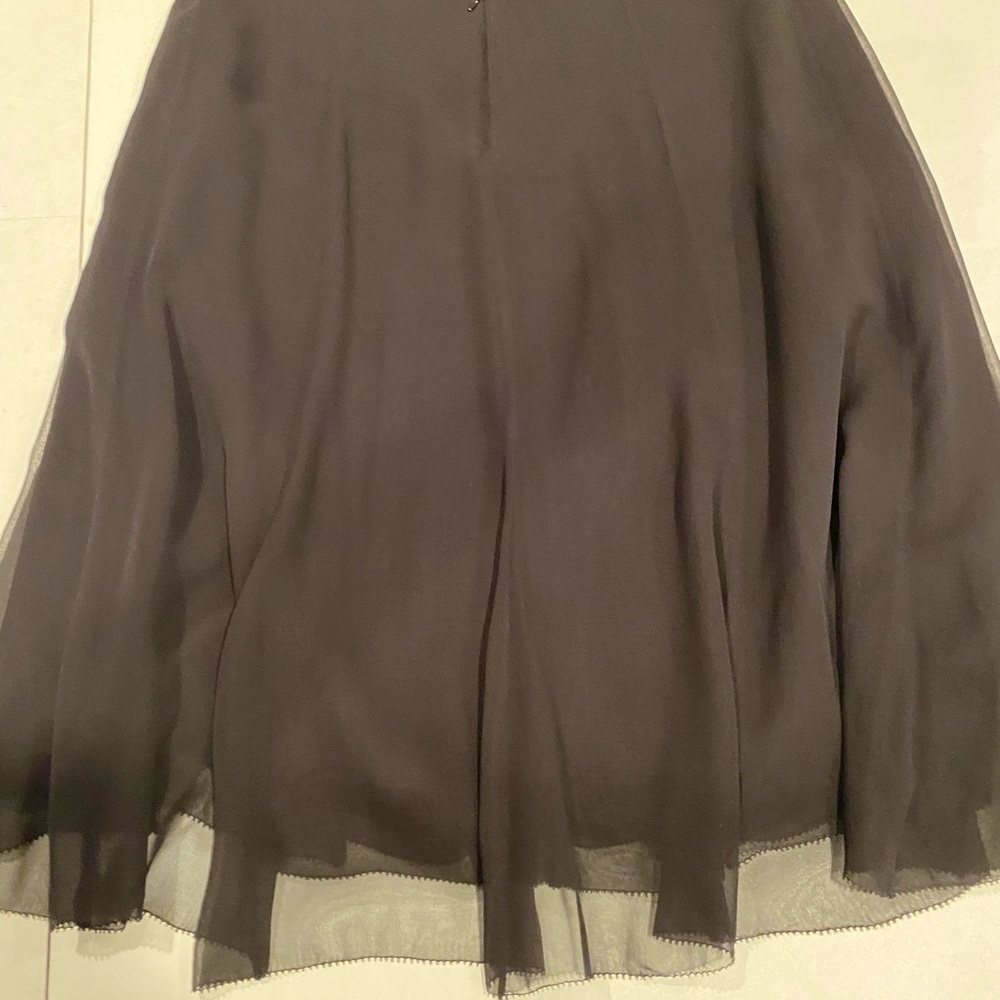 ELIE TAHARI BLACK 100% SILK CHIFFON SKIRT